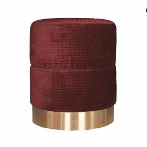 Atka Stool Burgundy