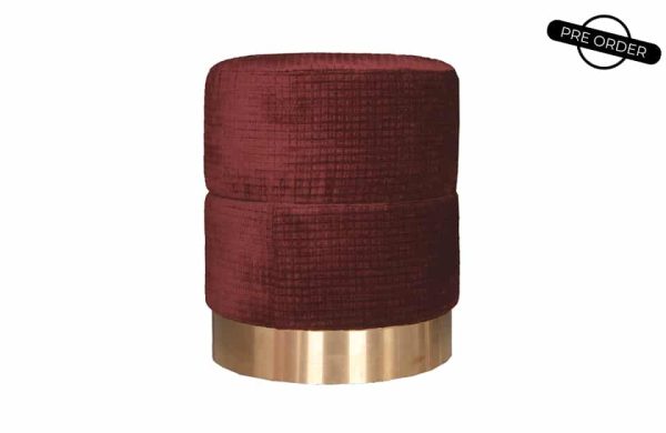 Atka Stool Burgundy